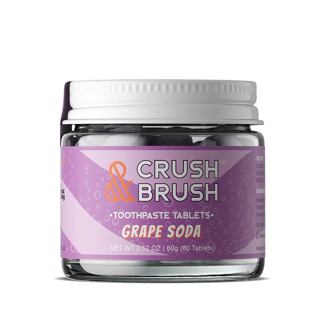 Crush & Brush GRAPE - 60g ~ 80 Toothpaste Tablets