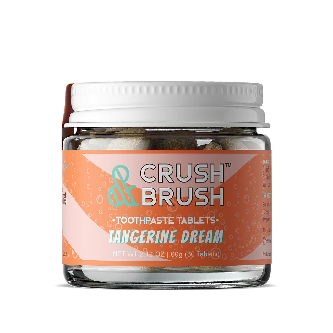 Crush & Brush TANGERINE DREAM - 60g ~ 80 Toothpaste Tablets