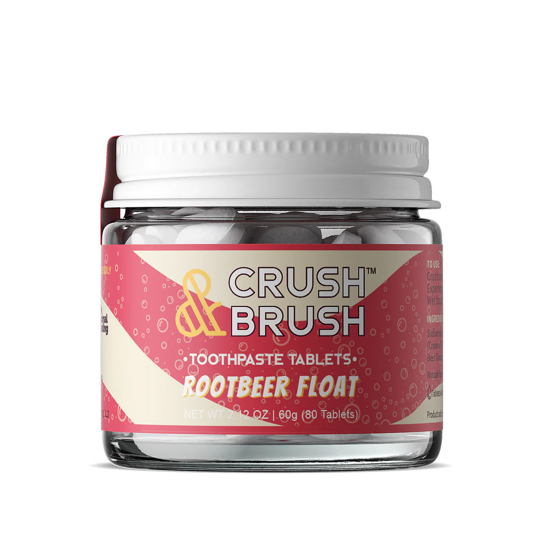 Crush & Brush ROOTBEER FLOAT - 60g ~ 80 Toothpaste Tablets