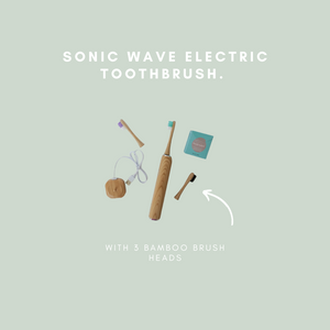 Sonic Electric Toothbrush & 3 Bamboo Toothbrush Heads