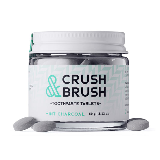Crush & Brush MINT CHARCOAL - 60g ~ 80 Toothpaste Tablets